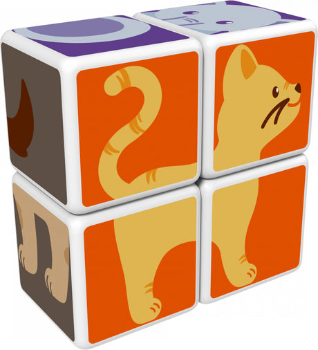 Blocs magnétiques - GEOMAG - Magicube 132 - 7 pieces - Animaux imprimés - Cartes incluses