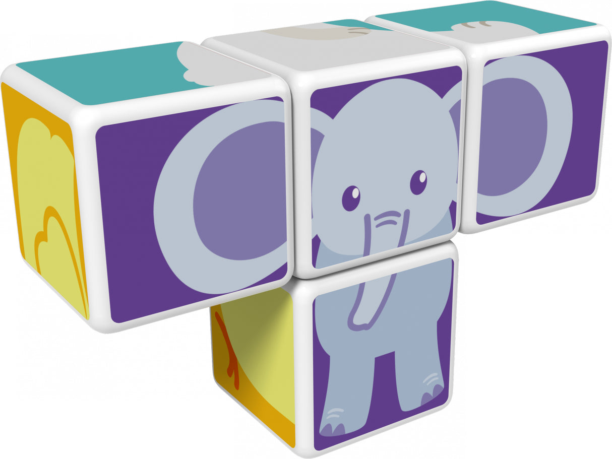 Blocs magnétiques - GEOMAG - Magicube 132 - 7 pieces - Animaux imprimés - Cartes incluses