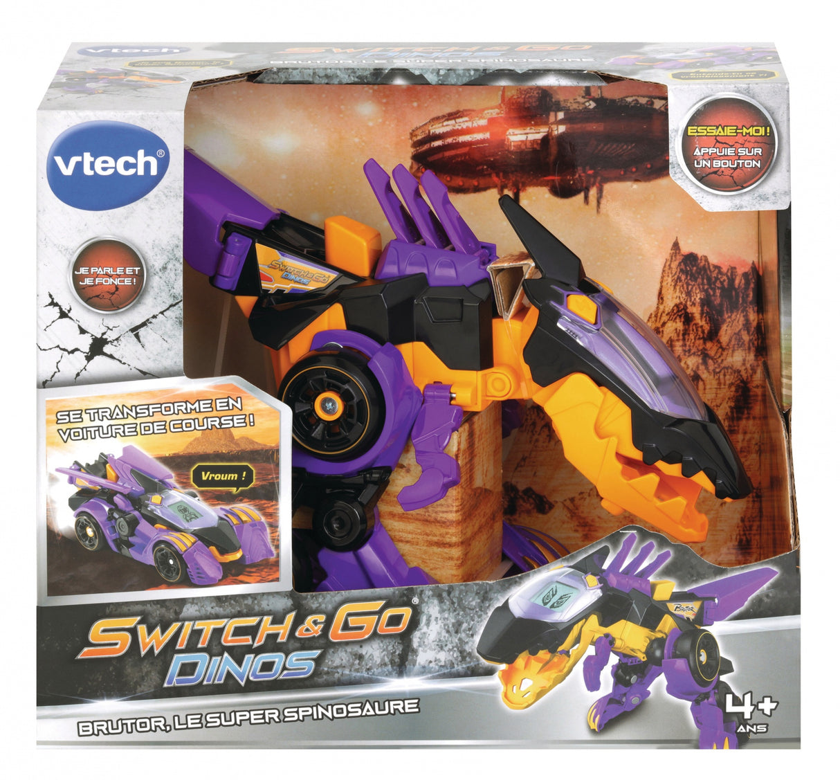 VTECH - Switch & Go Dinos - Brutor, Super Spinosaure - Jouet interactif pour enfant