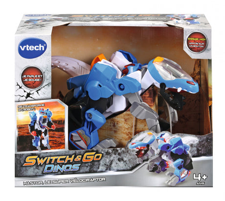 VTECH - Switch and Go Dinos - Mastor, Le Super Vélociraptor (Robot)