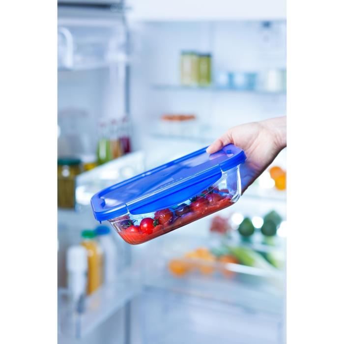 Boîte rectangulaire avec couvercle - PYREX - 1451026 - 20 x 15 cm - 800 ml - Cook & Go - Base en verre borosilicate