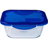 Boîte carrée avec couvercle - PYREX - 1451030 - 16 x 16 cm -800 ml - Cook & Go - Base en verre borosilicate