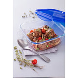 Boîte carrée avec couvercle - PYREX - 1451030 - 16 x 16 cm -800 ml - Cook & Go - Base en verre borosilicate