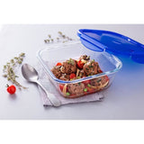 Boîte carrée avec couvercle - PYREX - 1451030 - 16 x 16 cm -800 ml - Cook & Go - Base en verre borosilicate