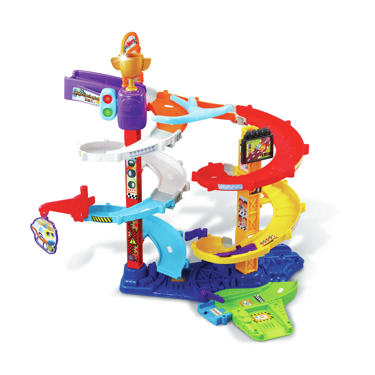 VTECH - Tut Tut Bolides - Méga Circuit Spirales 2 en 1 (+ Titouan, Fou du Volant)