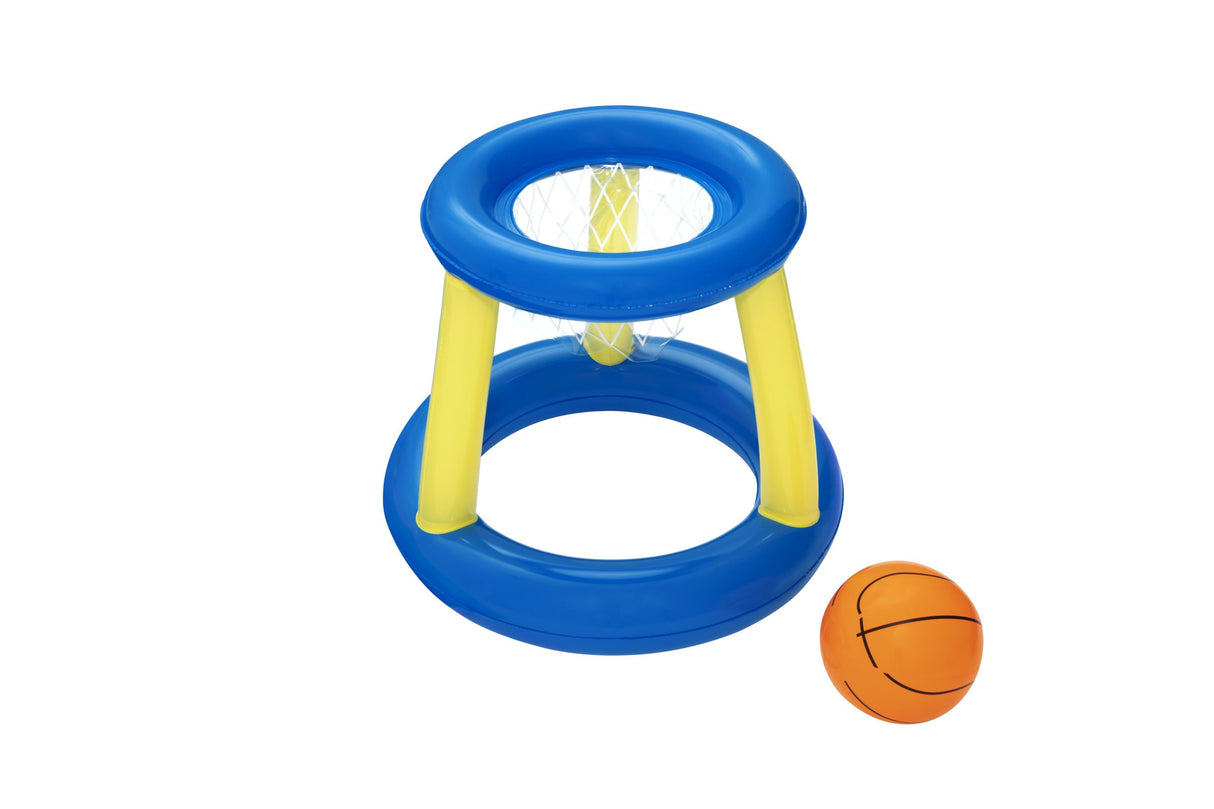 Jeu de piscine Panier de Basket flottant - BESTWAY - 52418 - Ballon, 3 anneaux, diametre 61 cm