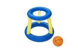 Jeu de piscine Panier de Basket flottant - BESTWAY - 52418 - Ballon, 3 anneaux, diametre 61 cm