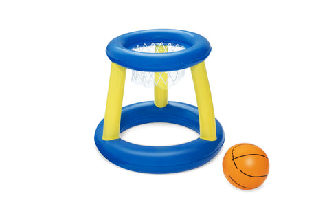 Jeu de piscine Panier de Basket flottant - BESTWAY - 52418 - Ballon, 3 anneaux, diametre 61 cm