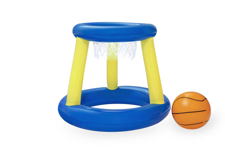 Jeu de piscine Panier de Basket flottant - BESTWAY - 52418 - Ballon, 3 anneaux, diametre 61 cm