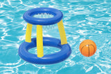 Jeu de piscine Panier de Basket flottant - BESTWAY - 52418 - Ballon, 3 anneaux, diametre 61 cm