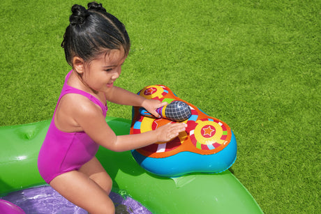 Aire de jeu gonflable - Bestway - Sing'n Splash - 295 x 190 x 137 cm - pataugeoire