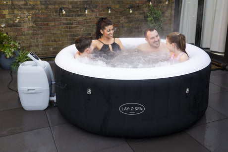 Spa gonflable BESTWAY - Lay-Z-Spa Miami - 120 airjets - 180 x 66 cm - 2 a 4 places - Rond (couverture, cartouche, diffuseur)