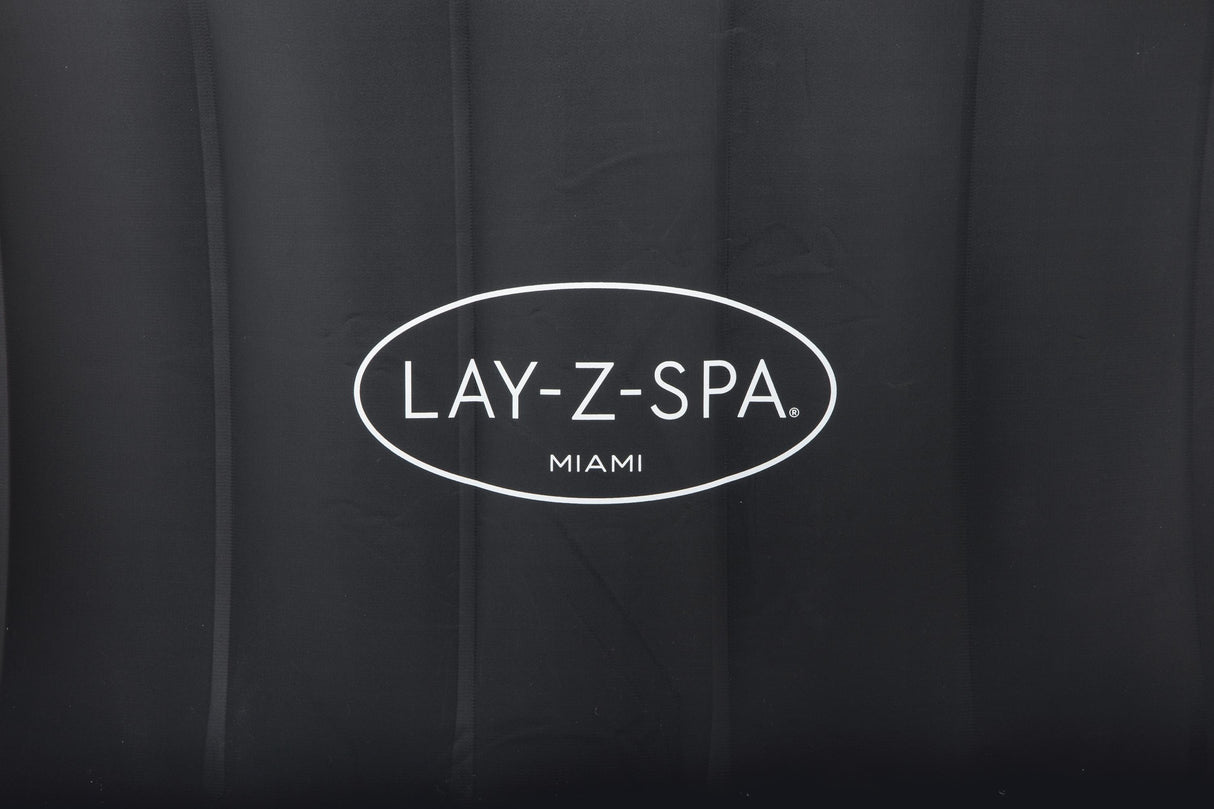 Spa gonflable BESTWAY - Lay-Z-Spa Miami - 120 airjets - 180 x 66 cm - 2 a 4 places - Rond (couverture, cartouche, diffuseur)