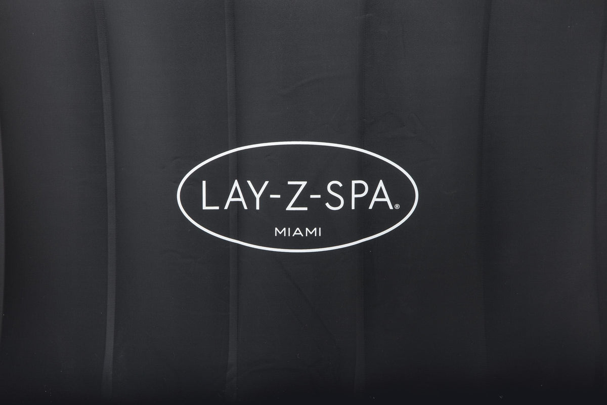 Spa gonflable BESTWAY - Lay-Z-Spa Miami - 120 airjets - 180 x 66 cm - 2 a 4 places - Rond (couverture, cartouche, diffuseur)