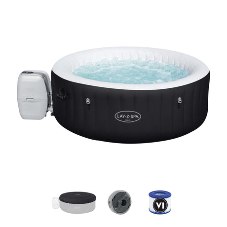 Spa gonflable BESTWAY - Lay-Z-Spa Miami - 120 airjets - 180 x 66 cm - 2 a 4 places - Rond (couverture, cartouche, diffuseur)