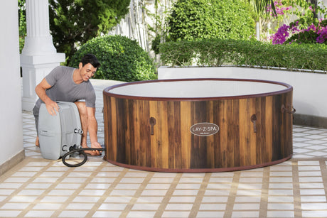 Spa gonflable BESTWAY - Lay-Z-Spa Helsinki - 180 airjets - 180 x 66 cm - 5 a 7 places - Rond (couverture, cartouche, diffuseur)
