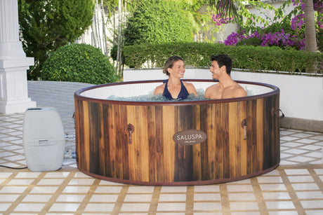 Spa gonflable BESTWAY - Lay-Z-Spa Helsinki - 180 airjets - 180 x 66 cm - 5 a 7 places - Rond (couverture, cartouche, diffuseur)