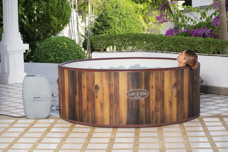 Spa gonflable BESTWAY - Lay-Z-Spa Helsinki - 180 airjets - 180 x 66 cm - 5 a 7 places - Rond (couverture, cartouche, diffuseur)
