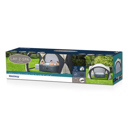 Dôme de protection pour spa Lay-Z-Spa - BESTWAY - 390x390x255 cm - Gris - Protection anti-UV