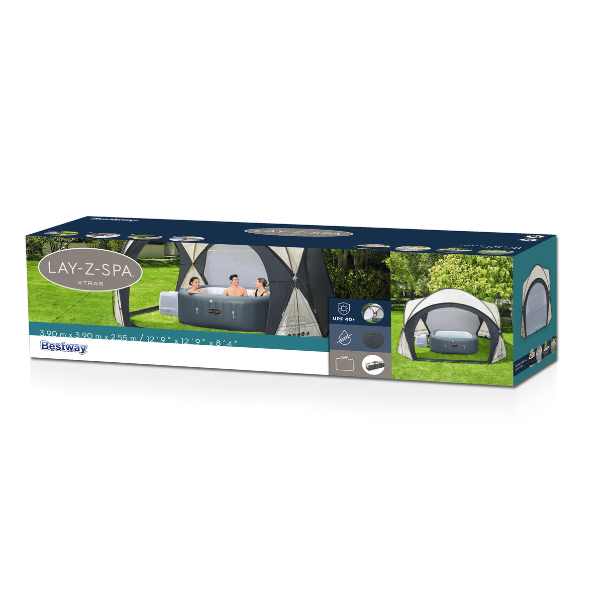 Dôme de protection pour spa Lay-Z-Spa - BESTWAY - 390x390x255 cm - Gris - Protection anti-UV
