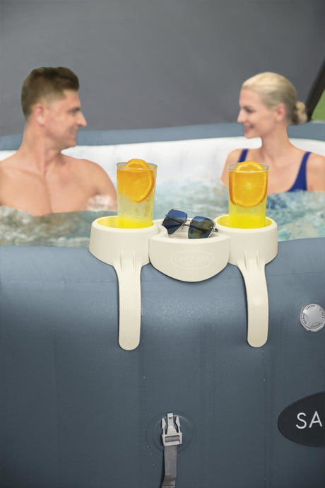 Porte-Boisson pour Lay-Z-Spa - BESTWAY - Compatible tous Lay-Z-Spa sauf Vancouver et Helsinki - Gris