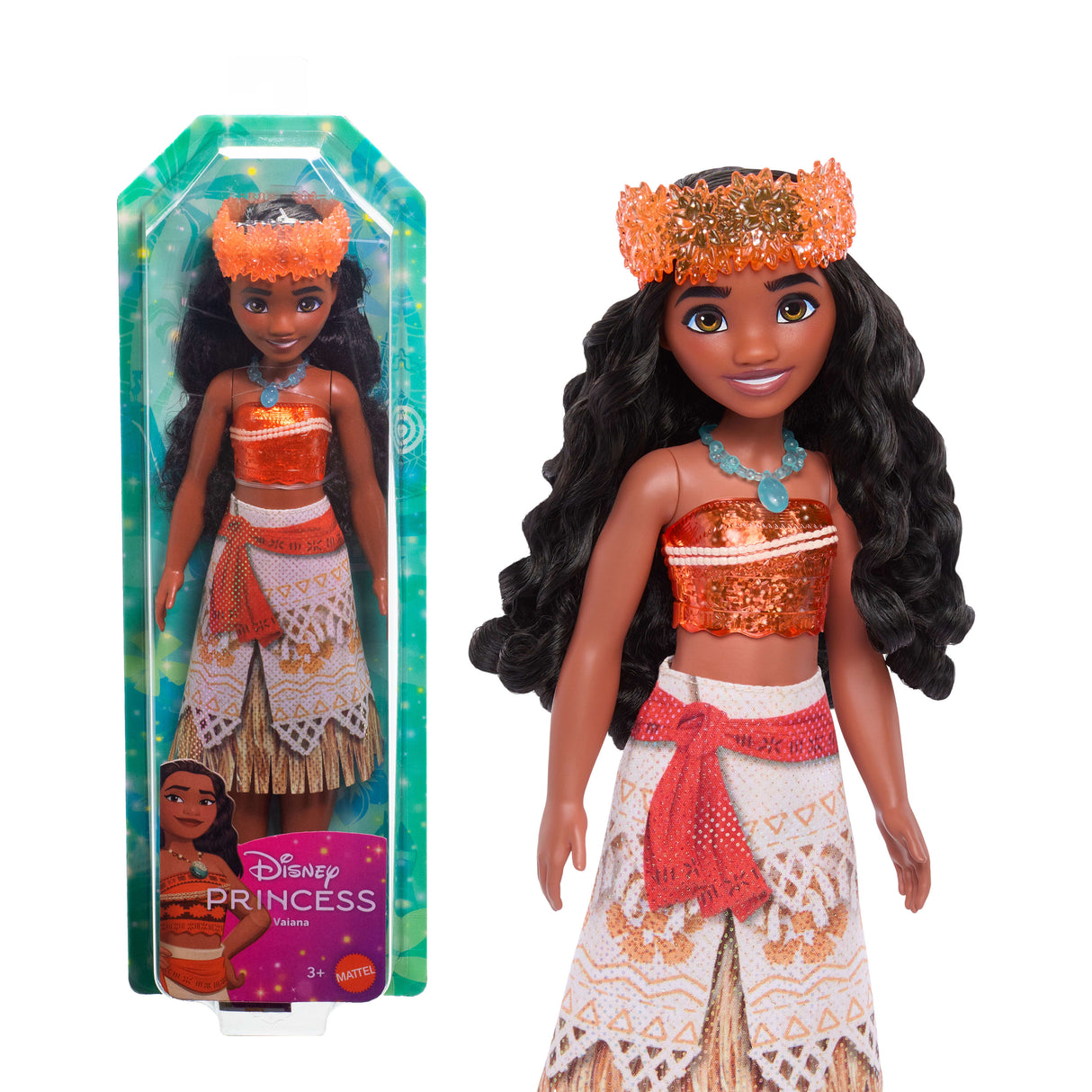 Vaiana Poupée 29 cm, Mattel Poupée Disney Princesses habillage et accessoires HPG68