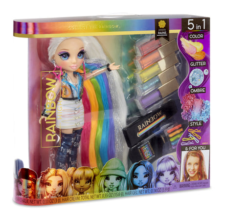 Rainbow High Hair Studio|Studio de coiffure - 1 poupée 27 cm + produits de coloration pour cheveux et accessoires