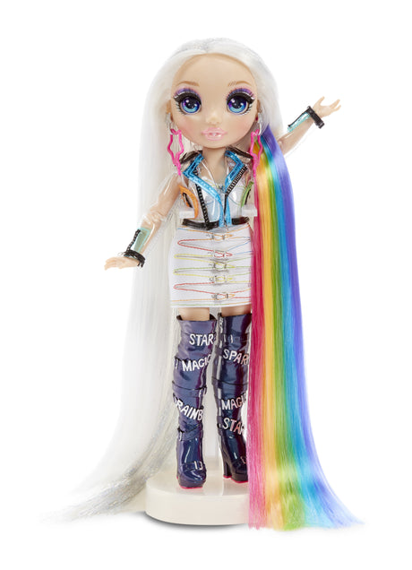 Rainbow High Hair Studio|Studio de coiffure - 1 poupée 27 cm + produits de coloration pour cheveux et accessoires