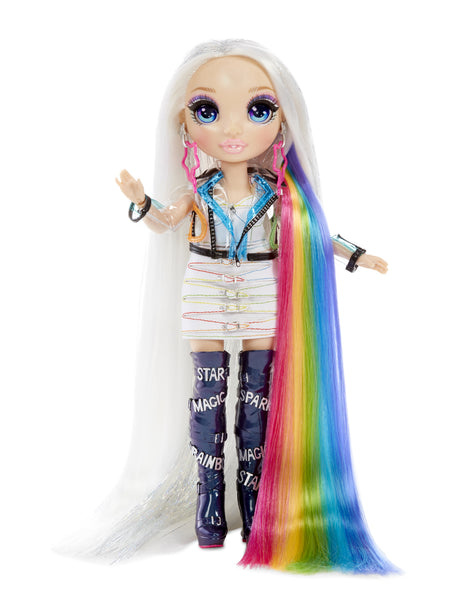 Rainbow High Hair Studio|Studio de coiffure - 1 poupée 27 cm + produits de coloration pour cheveux et accessoires