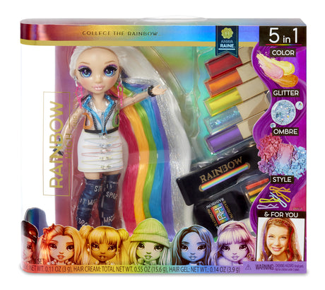 Rainbow High Hair Studio|Studio de coiffure - 1 poupée 27 cm + produits de coloration pour cheveux et accessoires