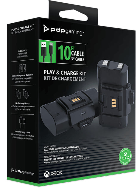 Kit Play & Charge pour manette - PDP - Xbox One et Series X|S - Noir