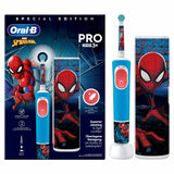 Oral-B Pro Kids3+ Brosse a dents électrique enfant Spiderman, Marvel, 1 étui de voyage, 1 Brossette Brossage Doux