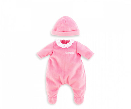 Pyjama Rose et Bonnet - COROLLE - Vetements - Pour Poupon 36cm - Des 2 ans