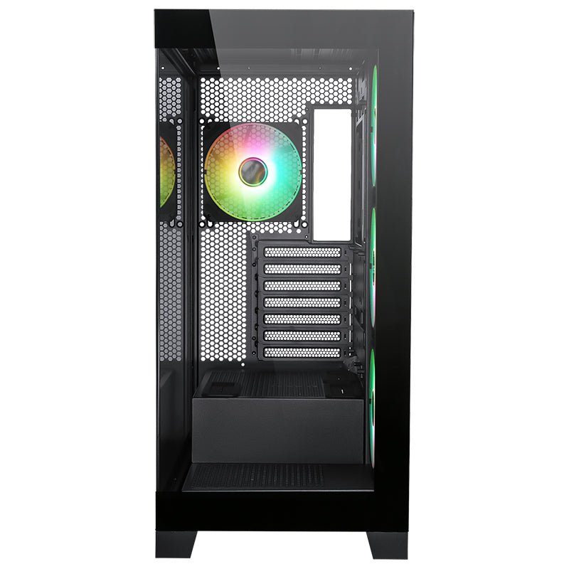 Boitier Moyen Tour ATX iTek Showbui 45 RGB avec panneaux vitrés (Noir)