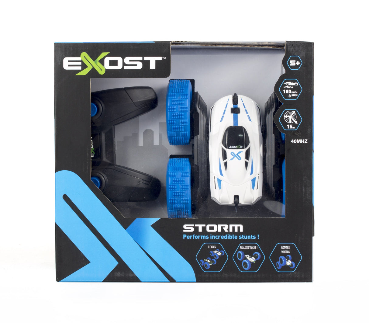 Voiture Télécommandée EXOST New Storm - Cascades Assurées - Couleur Aléatoire Bleu ou Vert - 15cm