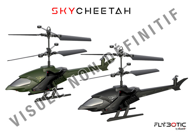 Hélicoptere télécommandé - FLYBOTIC - Sky cheetah - 24cm - 3 canaux - Des 10ans