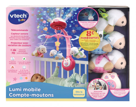 VTECH - Vtech Baby - Mobile Lumi Mobile Compte-Moutons Rose