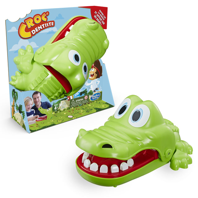 Croc' Dentiste, Jeu de société pour les petits, Jeu fun, Version française, Hasbro Gaming, Des 4 ans