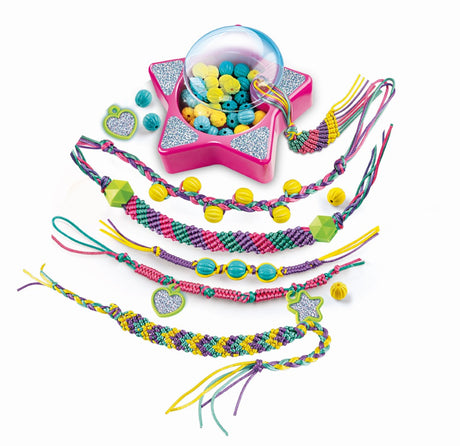 Clementoni Crazy Chic  - Coffret création de bracelets de l'amitié - Perles et fils - Des 7ans