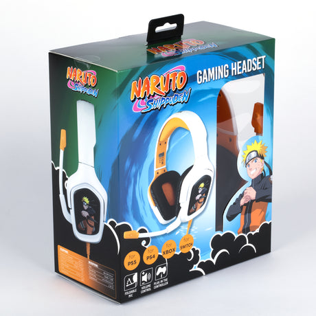 Casque gaming - Filaire - PS4, PS5, Switch, Xbox One et Series X|S - Konix - Naruto Shippuden - Microphone - Câble 1,5 m - Naruto