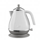 Bouilloire DELONGHI ICONA CAPITALS - 1,7L - Acier inoxydable - Base amovible et pivotante 360° - Filtre anticalcaire - Blanc