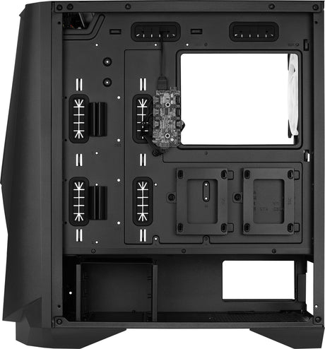 Boitier Moyen Tour E-ATX AeroCool Visor RGB avec panneau vitré (Noir)