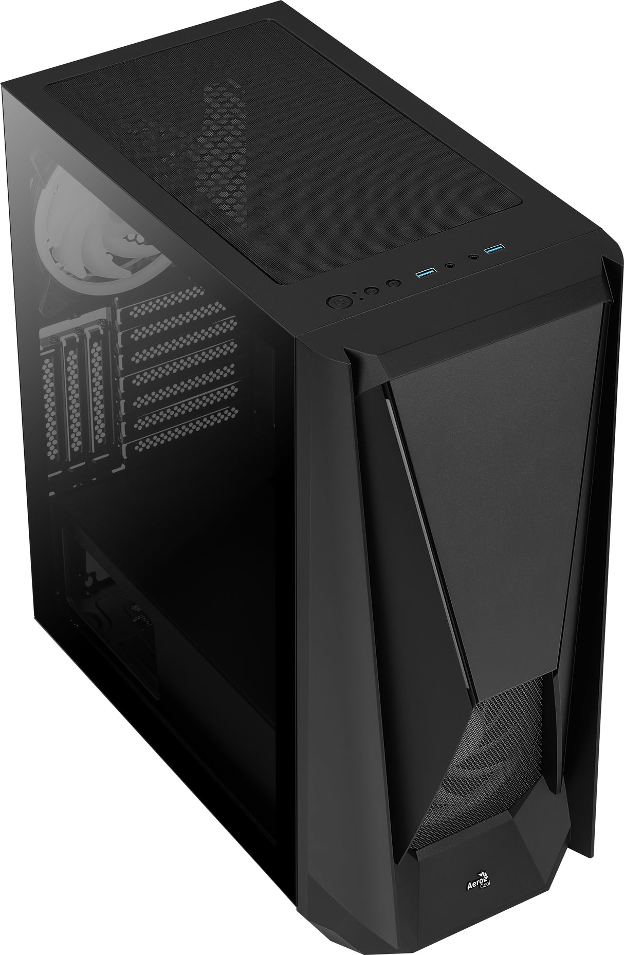Boitier Moyen Tour E-ATX AeroCool Visor RGB avec panneau vitré (Noir)