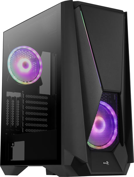 Boitier Moyen Tour E-ATX AeroCool Visor RGB avec panneau vitré (Noir)