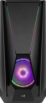 Boitier Moyen Tour E-ATX AeroCool Visor RGB avec panneau vitré (Noir)
