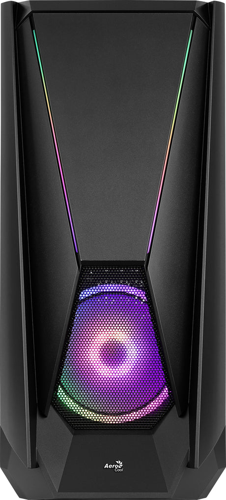 Boitier Moyen Tour E-ATX AeroCool Visor RGB avec panneau vitré (Noir)