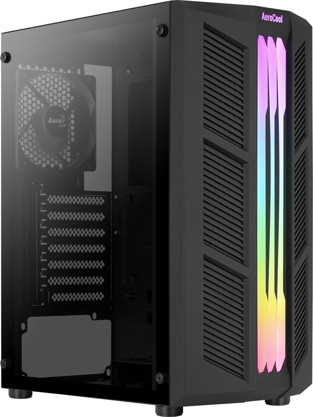 Boitier Moyen Tour ATX AeroCool Prime RGB avec panneau vitré (Noir)