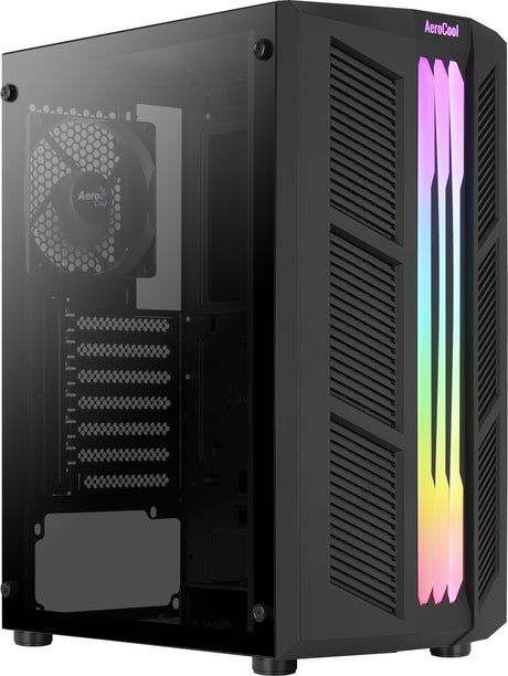 Boitier Moyen Tour ATX AeroCool Prime RGB avec panneau vitré (Noir)