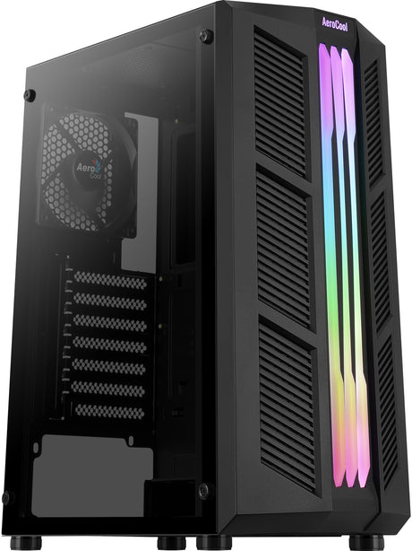 Boitier Moyen Tour ATX AeroCool Prime RGB avec panneau vitré (Noir)