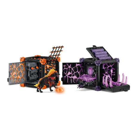 BattleCave Arena: Lave vs Ténebres, arene de combat pour figurines Eldrador, SCHLEICH 42673 Eldrador Creatures, des 7 ans